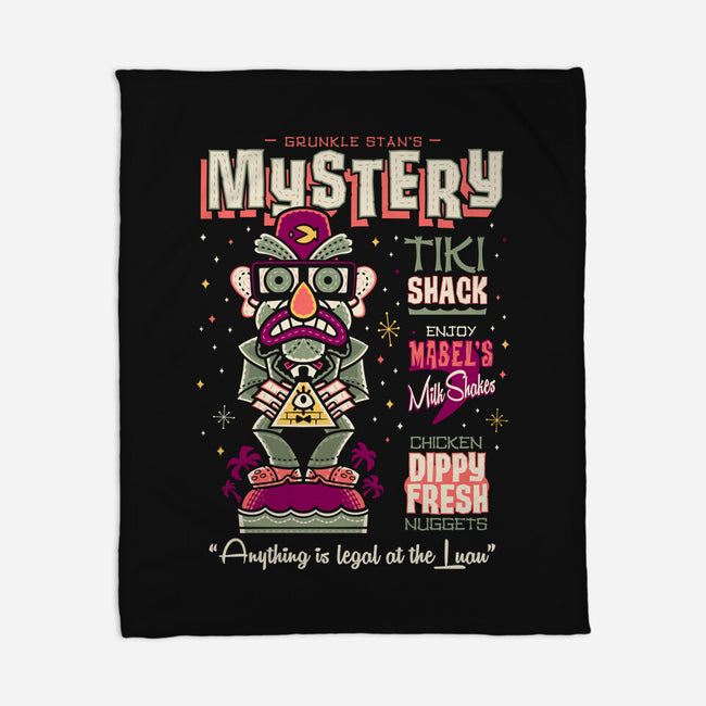 Mystery Tiki Shack-None-Fleece-Blanket-Nemons