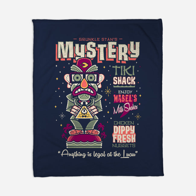 Mystery Tiki Shack-None-Fleece-Blanket-Nemons
