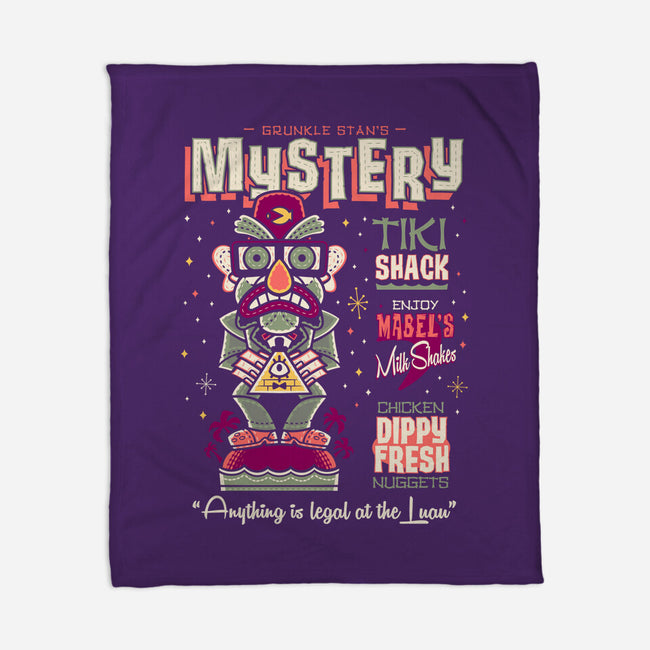 Mystery Tiki Shack-None-Fleece-Blanket-Nemons