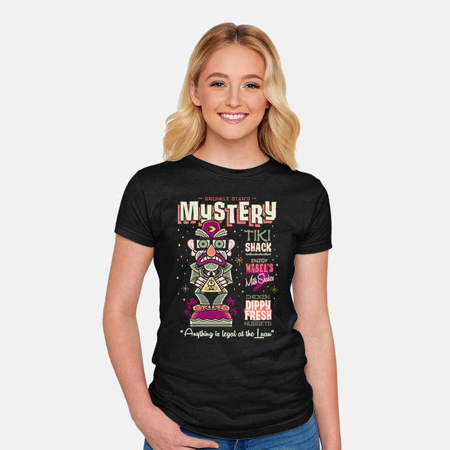 Mystery Tiki Shack-Womens-Fitted-Tee-Nemons