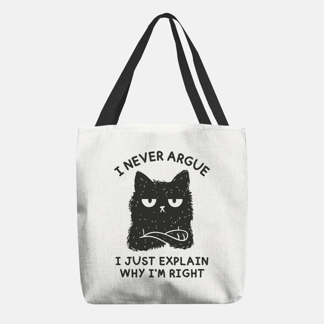 I Never Argue-None-Basic Tote-Bag-brunopires