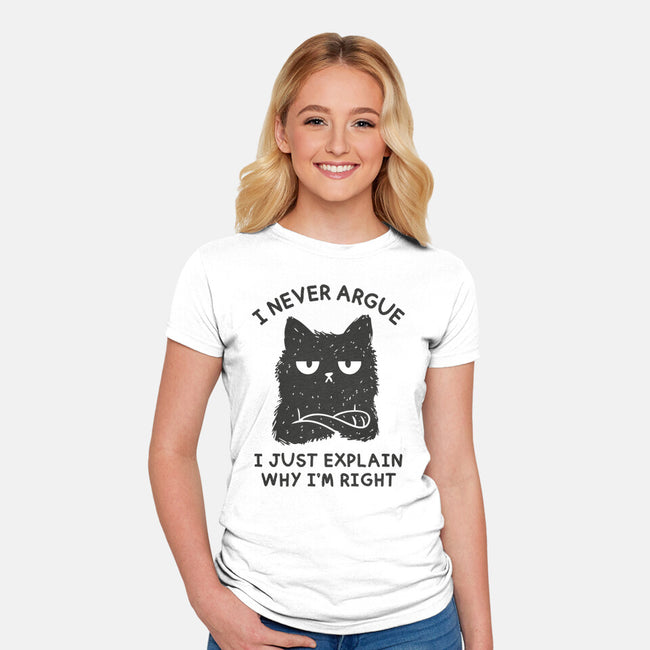 I Never Argue-Womens-Fitted-Tee-brunopires
