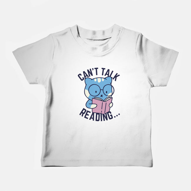 Can't Talk Reading-Baby-Basic-Tee-brunopires