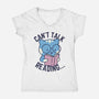 Can't Talk Reading-Womens-V-Neck-Tee-brunopires