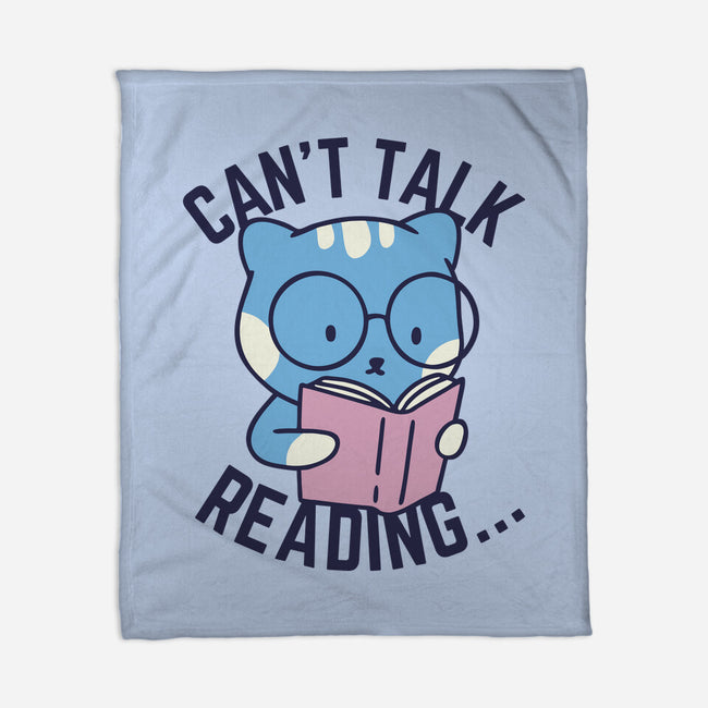 Can't Talk Reading-None-Fleece-Blanket-brunopires