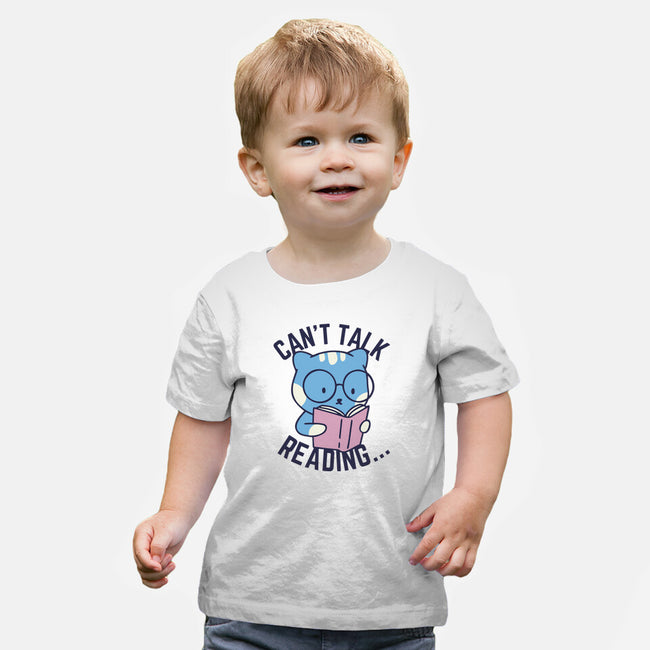 Can't Talk Reading-Baby-Basic-Tee-brunopires