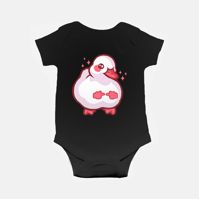 Shy Duck Fingers Touching-Baby-Basic-Onesie-xMorfina