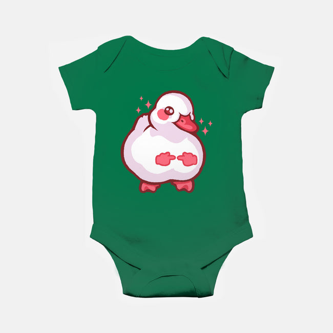 Shy Duck Fingers Touching-Baby-Basic-Onesie-xMorfina
