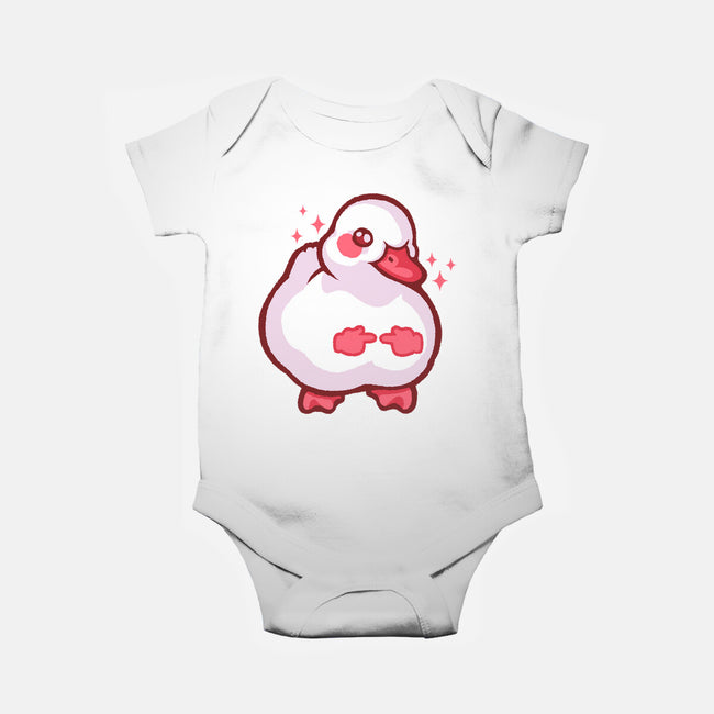 Shy Duck Fingers Touching-Baby-Basic-Onesie-xMorfina