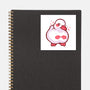 Shy Duck Fingers Touching-None-Glossy-Sticker-xMorfina