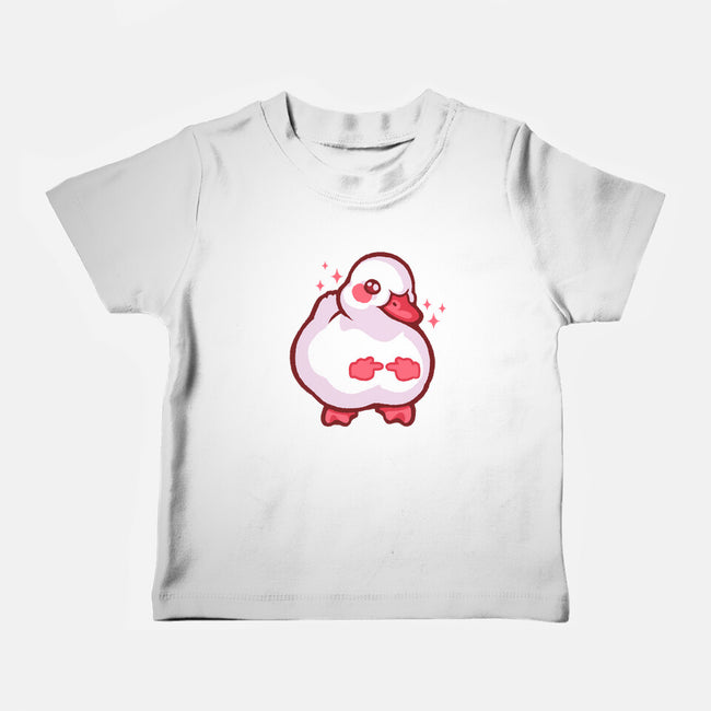Shy Duck Fingers Touching-Baby-Basic-Tee-xMorfina