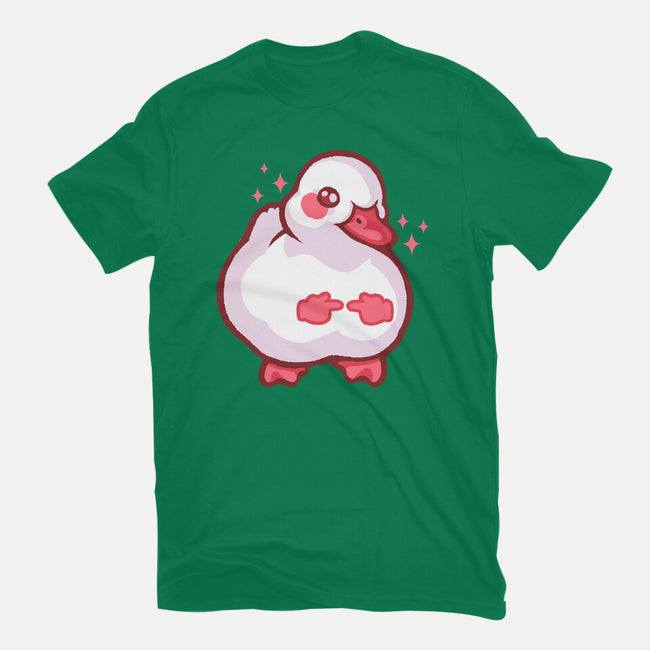 Shy Duck Fingers Touching-Mens-Heavyweight-Tee-xMorfina