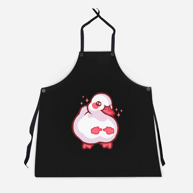Shy Duck Fingers Touching-Unisex-Kitchen-Apron-xMorfina