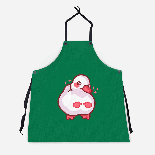 Shy Duck Fingers Touching-Unisex-Kitchen-Apron-xMorfina