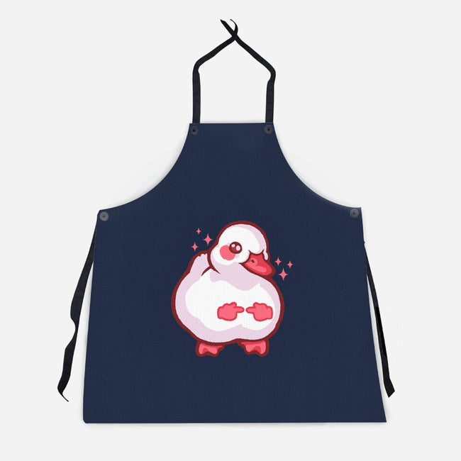 Shy Duck Fingers Touching-Unisex-Kitchen-Apron-xMorfina