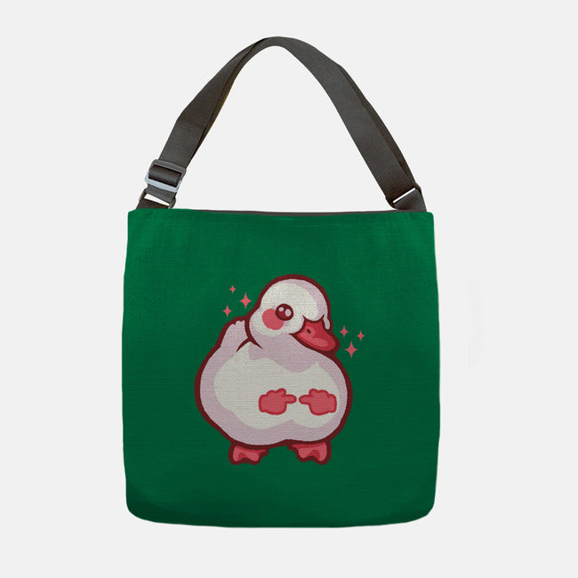 Shy Duck Fingers Touching-None-Adjustable Tote-Bag-xMorfina
