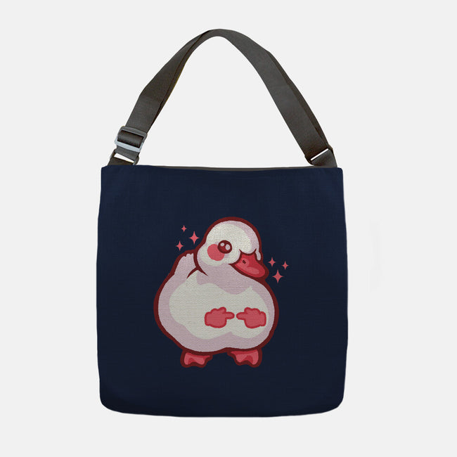 Shy Duck Fingers Touching-None-Adjustable Tote-Bag-xMorfina