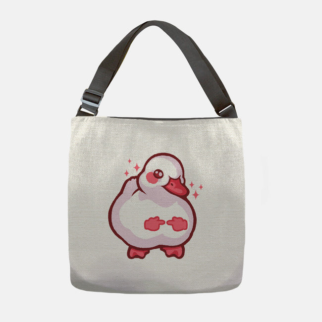 Shy Duck Fingers Touching-None-Adjustable Tote-Bag-xMorfina