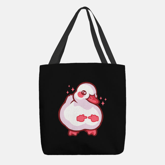 Shy Duck Fingers Touching-None-Basic Tote-Bag-xMorfina
