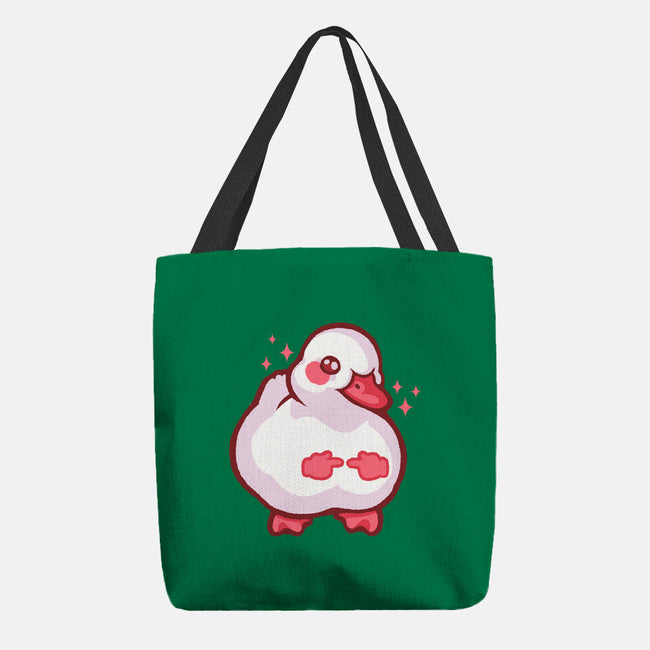 Shy Duck Fingers Touching-None-Basic Tote-Bag-xMorfina