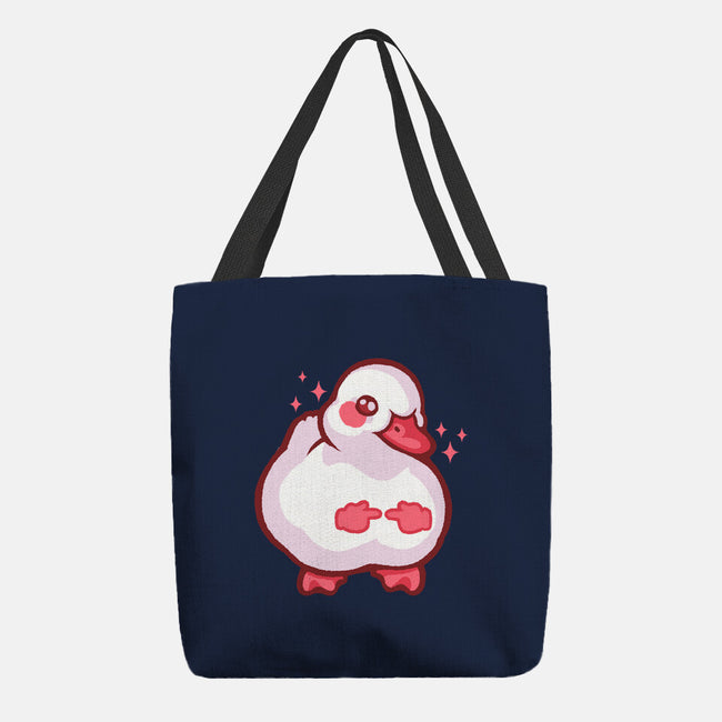 Shy Duck Fingers Touching-None-Basic Tote-Bag-xMorfina