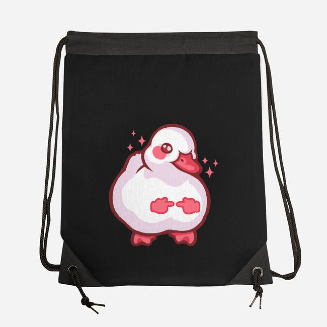 Shy Duck Fingers Touching-None-Drawstring-Bag-xMorfina