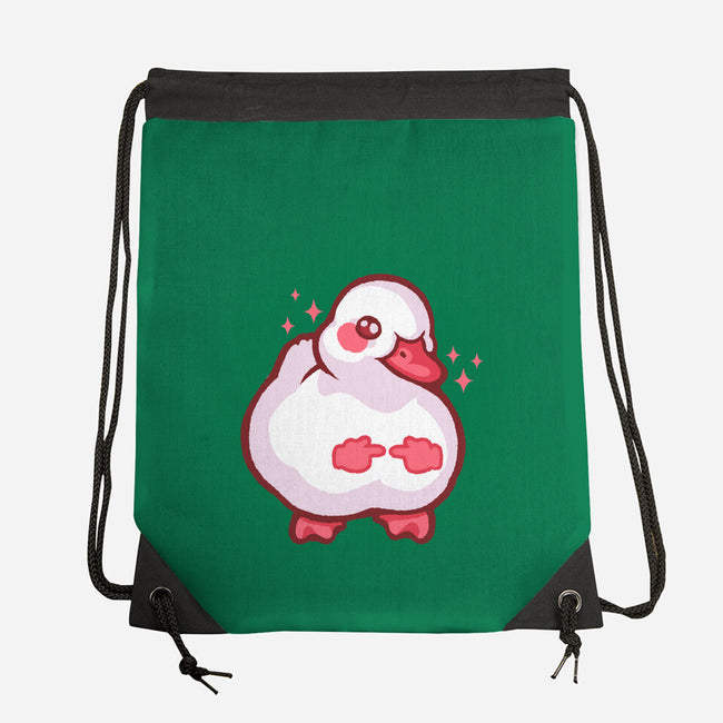 Shy Duck Fingers Touching-None-Drawstring-Bag-xMorfina