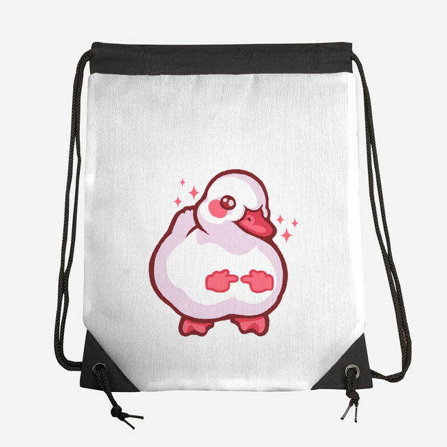 Shy Duck Fingers Touching-None-Drawstring-Bag-xMorfina