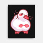 Shy Duck Fingers Touching-None-Stretched-Canvas-xMorfina