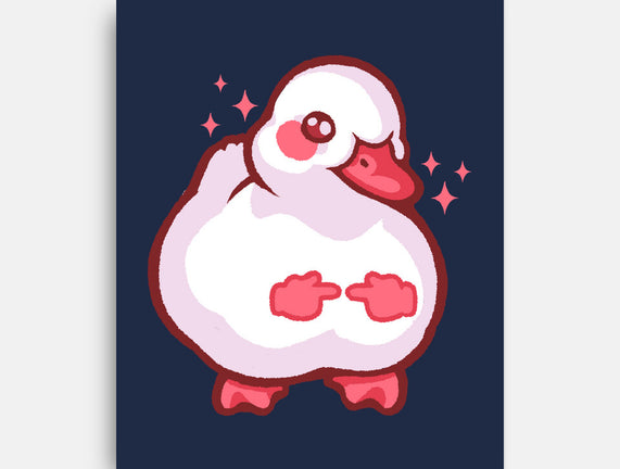 Shy Duck Fingers Touching
