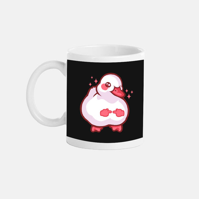 Shy Duck Fingers Touching-None-Mug-Drinkware-xMorfina