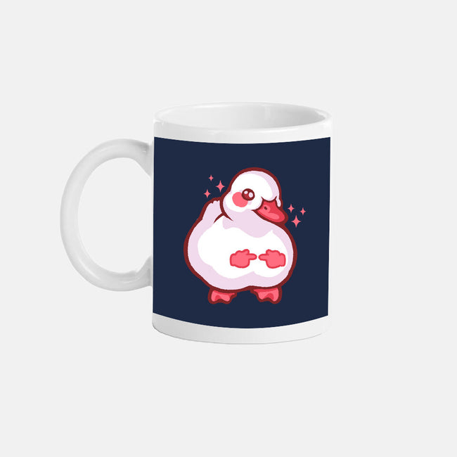 Shy Duck Fingers Touching-None-Mug-Drinkware-xMorfina
