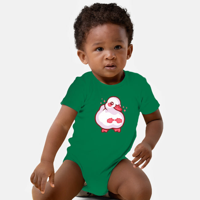 Shy Duck Fingers Touching-Baby-Basic-Onesie-xMorfina