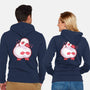 Shy Duck Fingers Touching-Unisex-Zip-Up-Sweatshirt-xMorfina