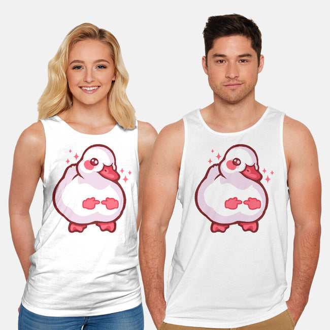 Shy Duck Fingers Touching-Unisex-Basic-Tank-xMorfina
