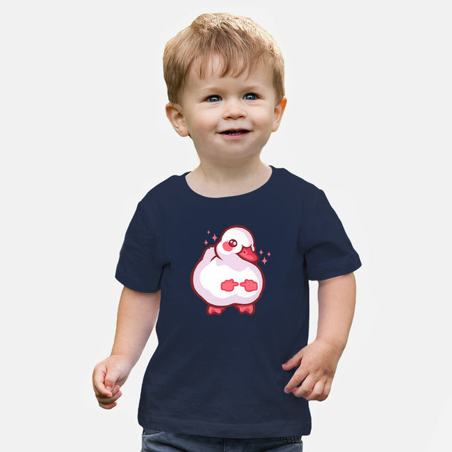 Shy Duck Fingers Touching-Baby-Basic-Tee-xMorfina