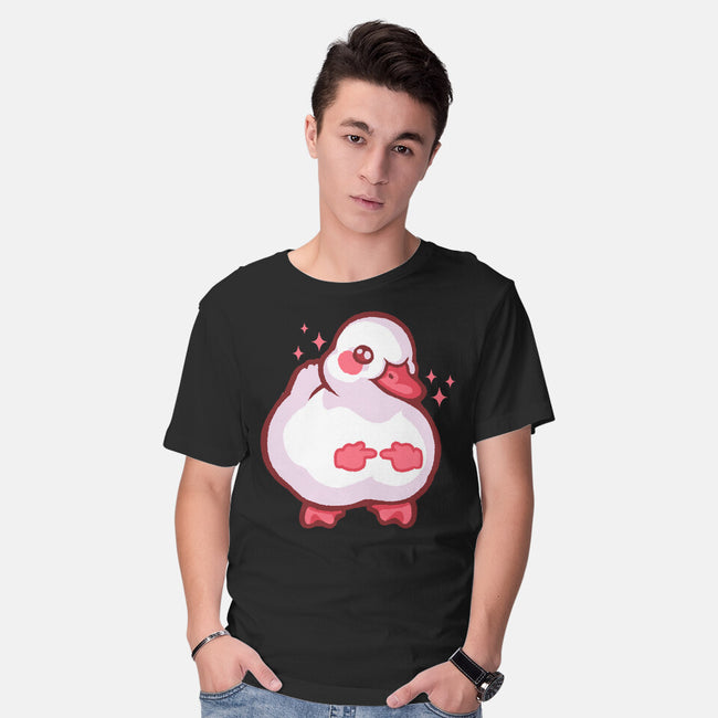 Shy Duck Fingers Touching-Mens-Basic-Tee-xMorfina