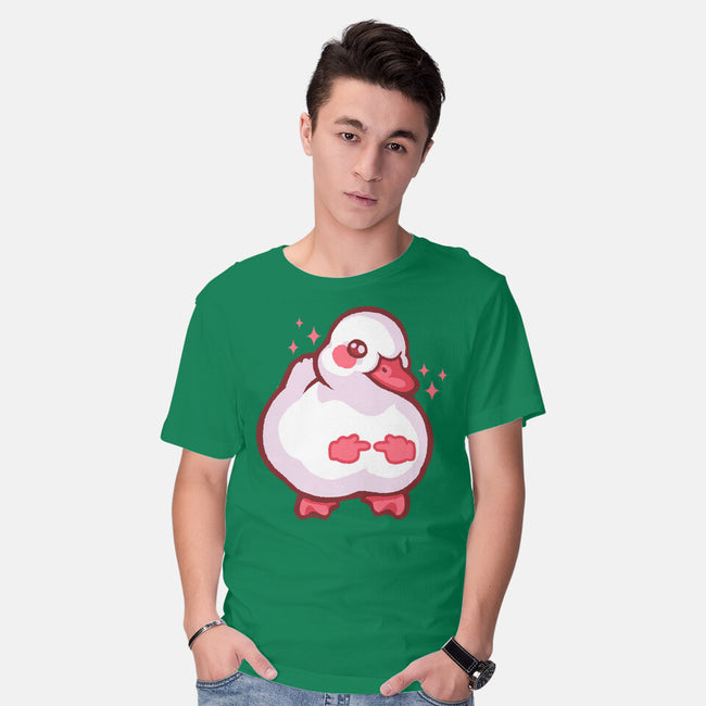 Shy Duck Fingers Touching-Mens-Basic-Tee-xMorfina