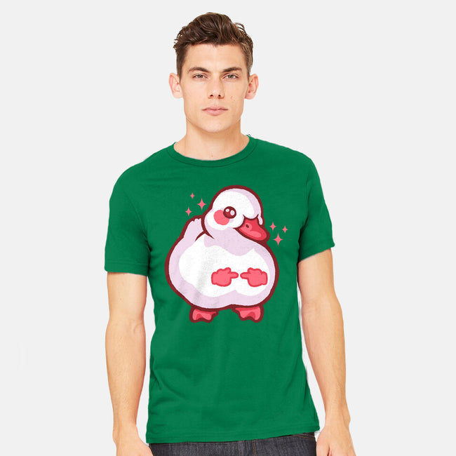 Shy Duck Fingers Touching-Mens-Heavyweight-Tee-xMorfina