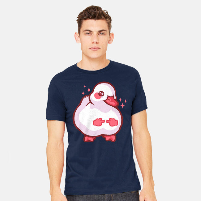Shy Duck Fingers Touching-Mens-Heavyweight-Tee-xMorfina