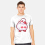 Shy Duck Fingers Touching-Mens-Heavyweight-Tee-xMorfina