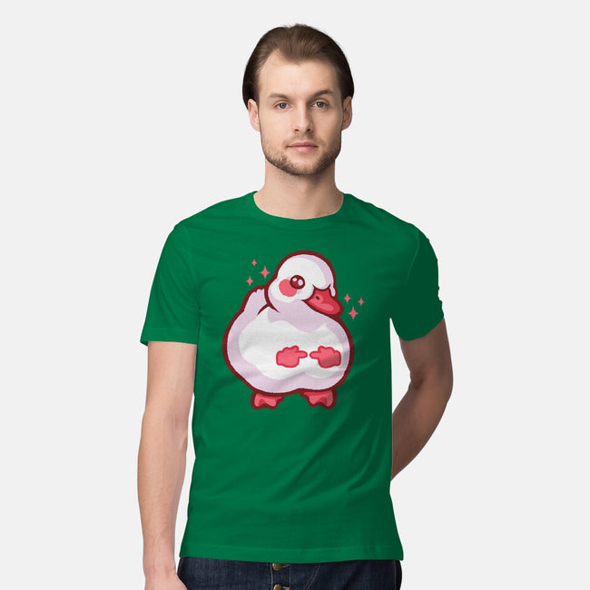 Shy Duck Fingers Touching-Mens-Premium-Tee-xMorfina