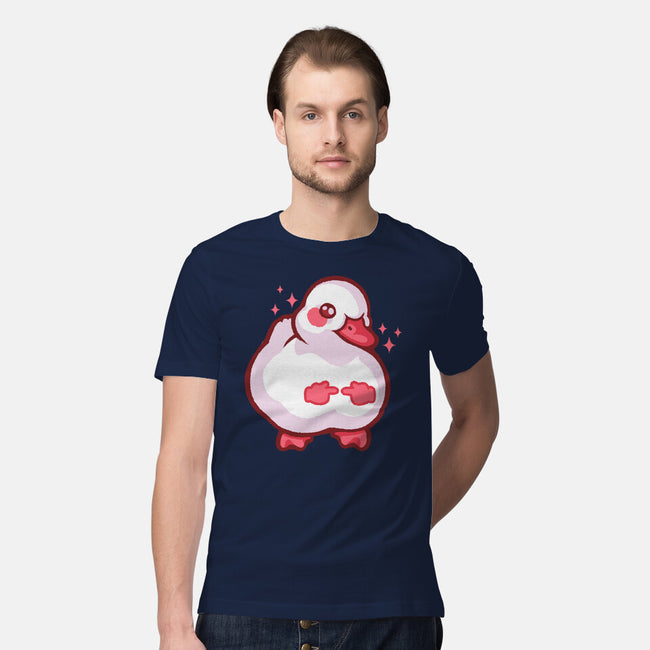 Shy Duck Fingers Touching-Mens-Premium-Tee-xMorfina