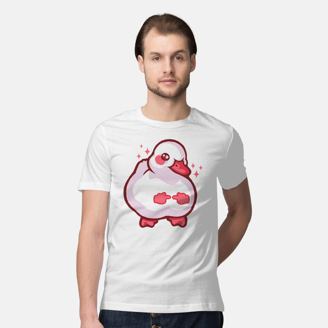Shy Duck Fingers Touching-Mens-Premium-Tee-xMorfina