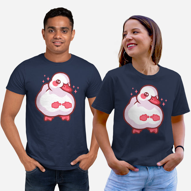 Shy Duck Fingers Touching-Unisex-Basic-Tee-xMorfina