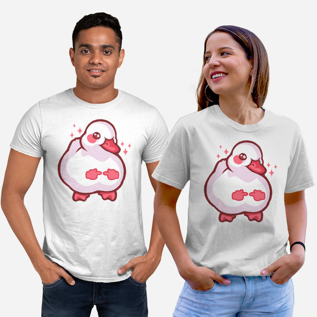 Shy Duck Fingers Touching-Unisex-Basic-Tee-xMorfina