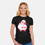 Shy Duck Fingers Touching-Womens-Fitted-Tee-xMorfina