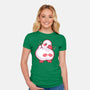 Shy Duck Fingers Touching-Womens-Fitted-Tee-xMorfina