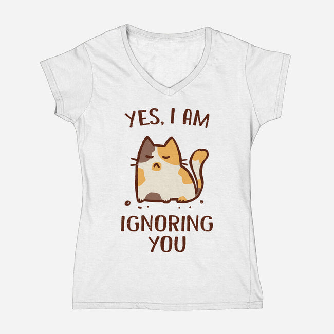 I Am Ignoring You-Womens-V-Neck-Tee-kg07