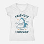 Friendly Until Hungry-Womens-V-Neck-Tee-XYZ Studio